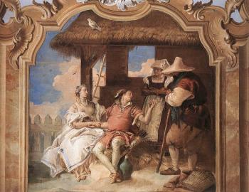 Giovanni Battista Tiepolo : Villa Valmarana Angelica and Medoro with the Shepherds